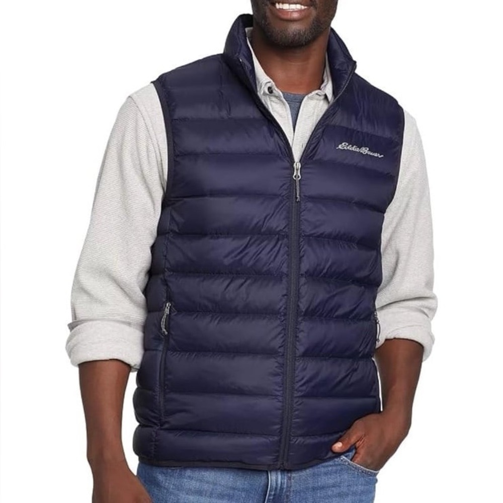 Eddie Bauer Men's Grey Puffer Vest